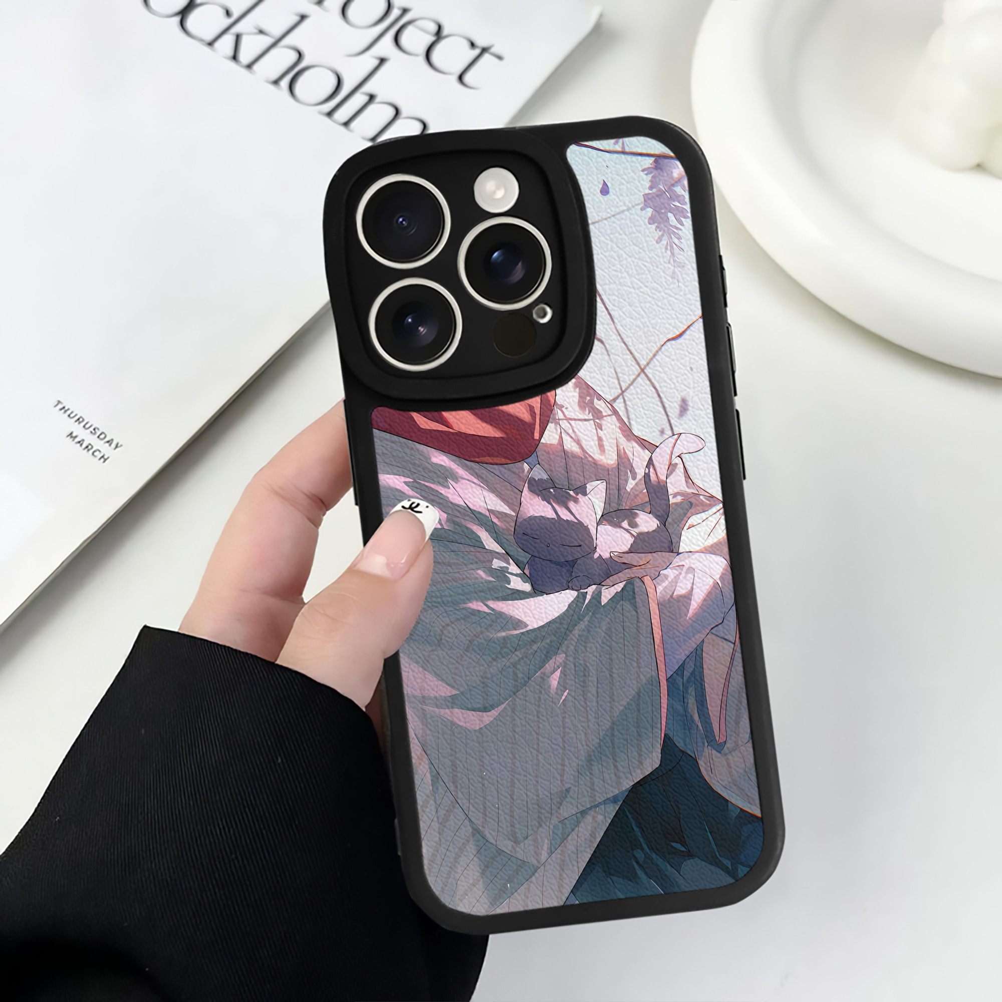 （画像用） 文豪ストレイドッグス Bungo Stray Dogs 【iPhone 16シリーズ対応】シリコンスマホケース（レザー調） 材質：シリコン